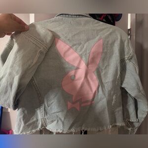 Playboy bunny cropped denim jacket